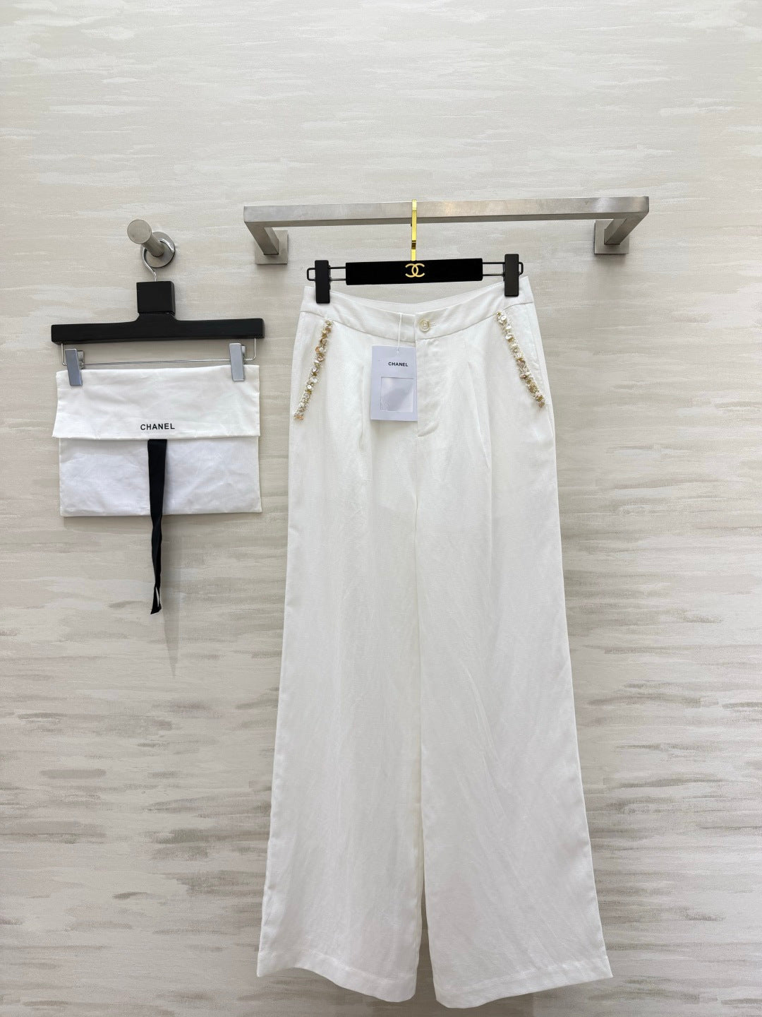 Chanel 2026 Wide-Leg Pants Cotton- Linen 398799
