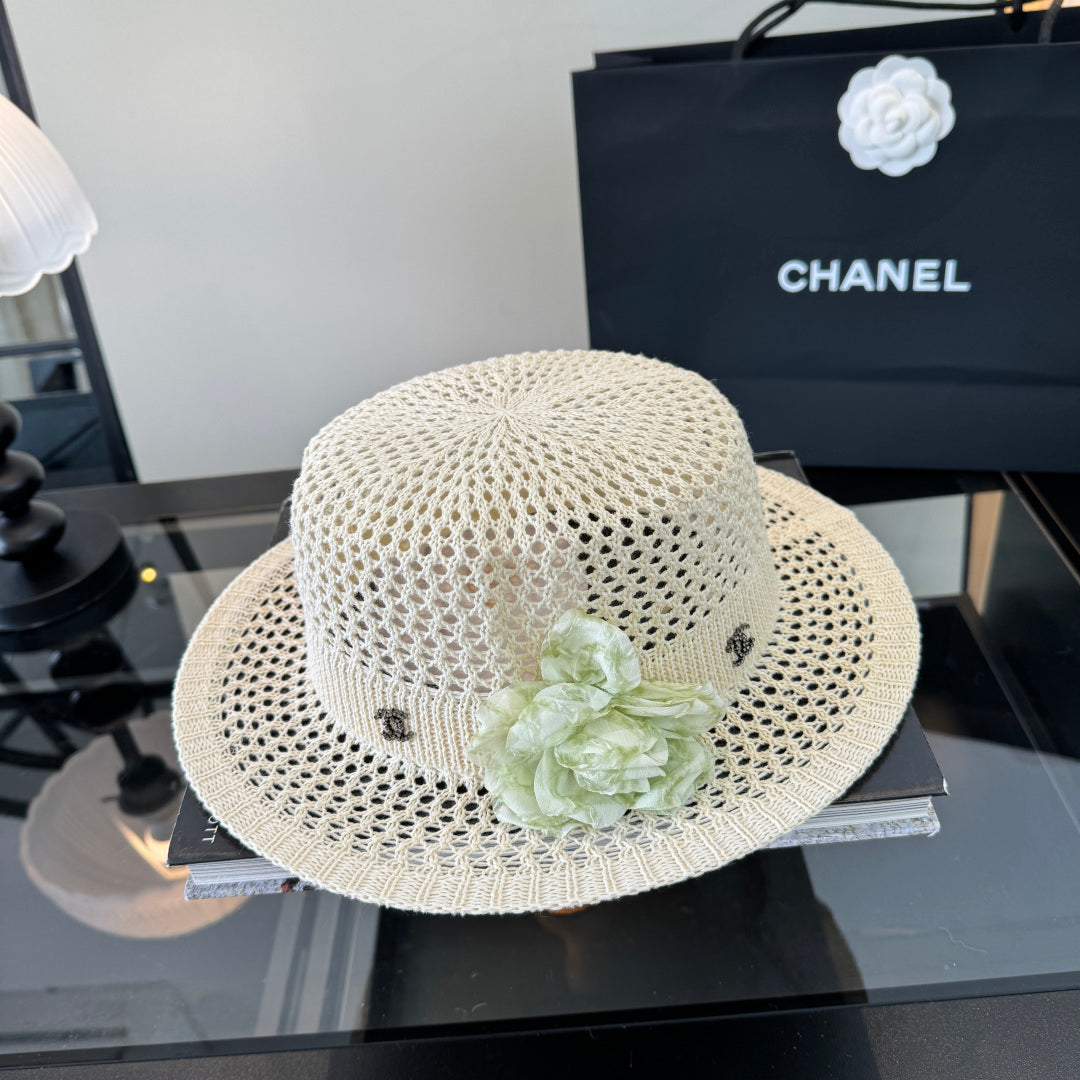 Chanel Knitted Hat With Flower 379509