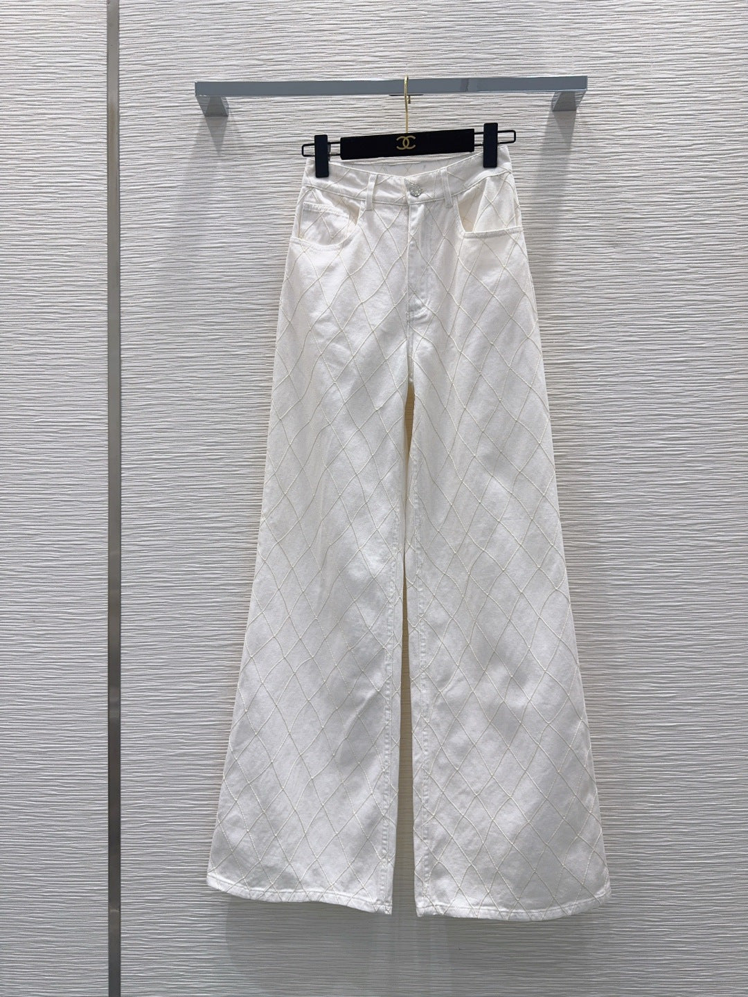 Chanel 2026 Denim Jeans Blue and White Cotton 731804