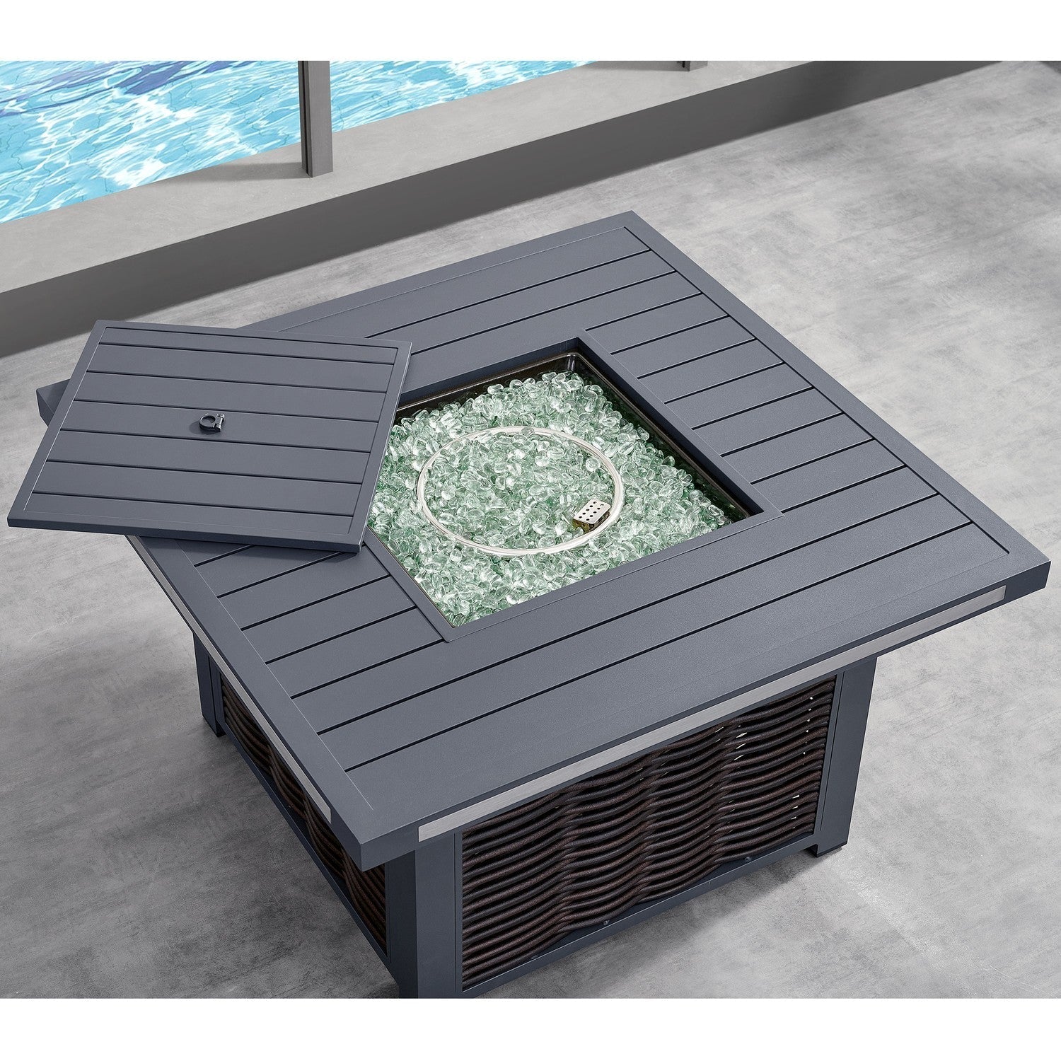DekoLiving COP30902 Avola Outdoor Patio Set & Firepit