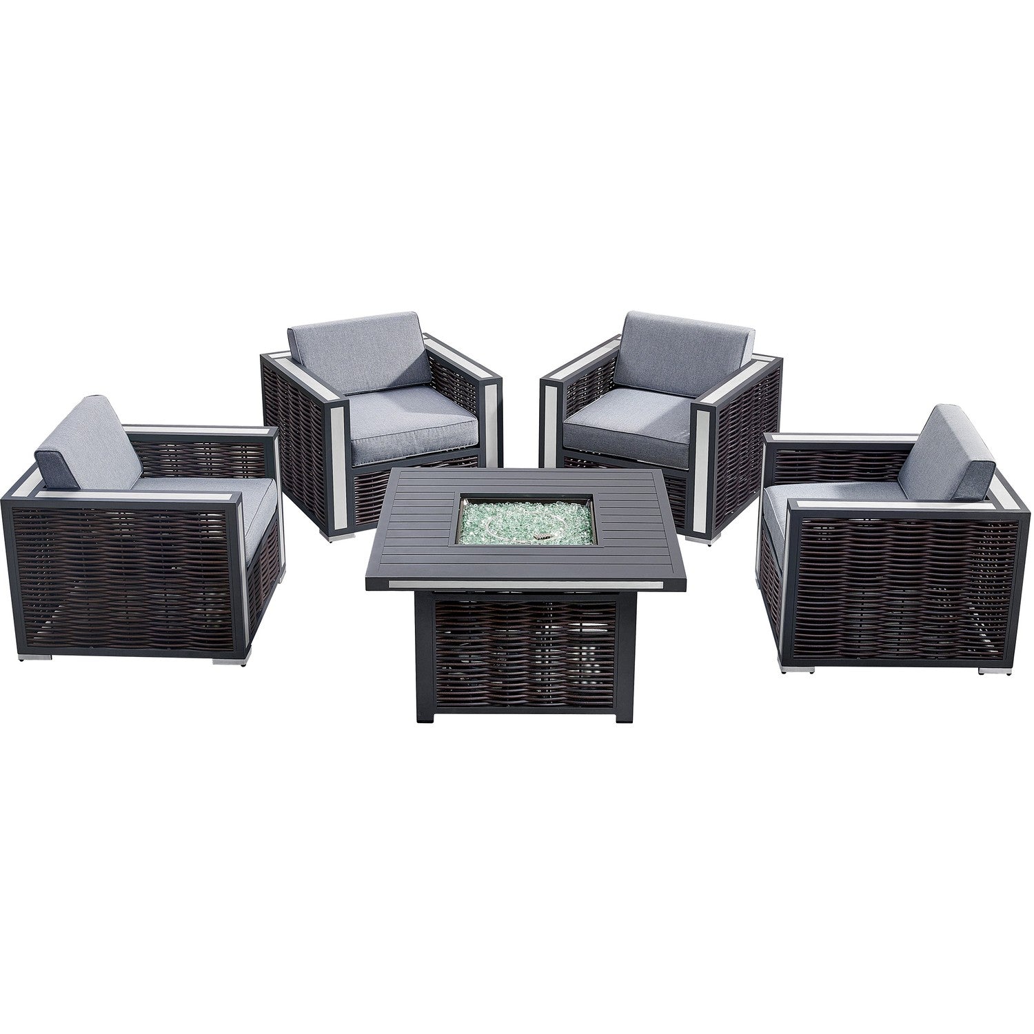 DekoLiving COP30902 Avola Outdoor Patio Set & Firepit