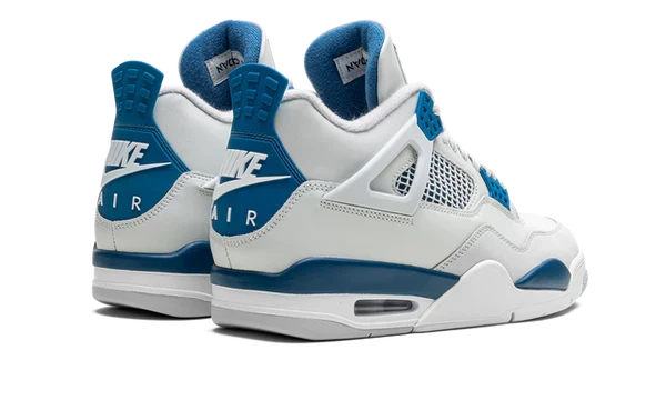 Nike Jordan 4 Retro Military Blue White Suede Leather