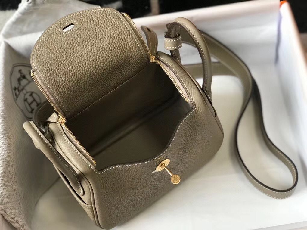 HM Mini Lindy 20cm Tourterelle Clemence Leather