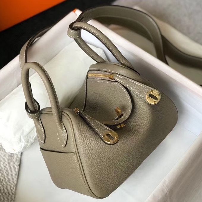 HM Mini Lindy 20cm Tourterelle Clemence Leather