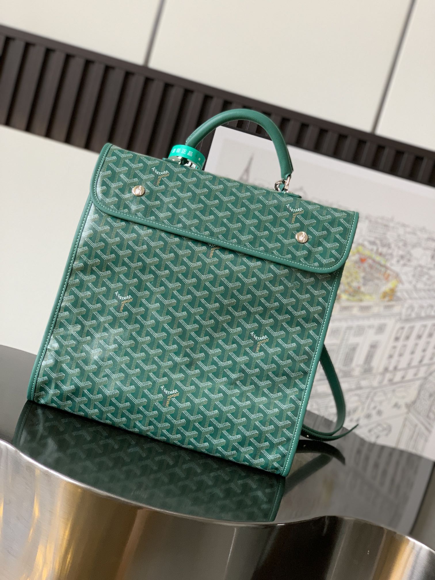 Goyard 2026 Saint Leger Backpack 37cm Canvas Cowhide
