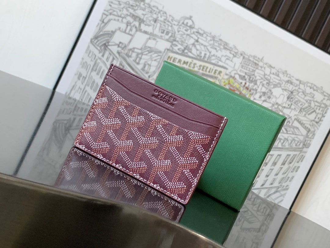 Goyard 2026 Saint-Sulpice Card Wallet Canvas Cowhide