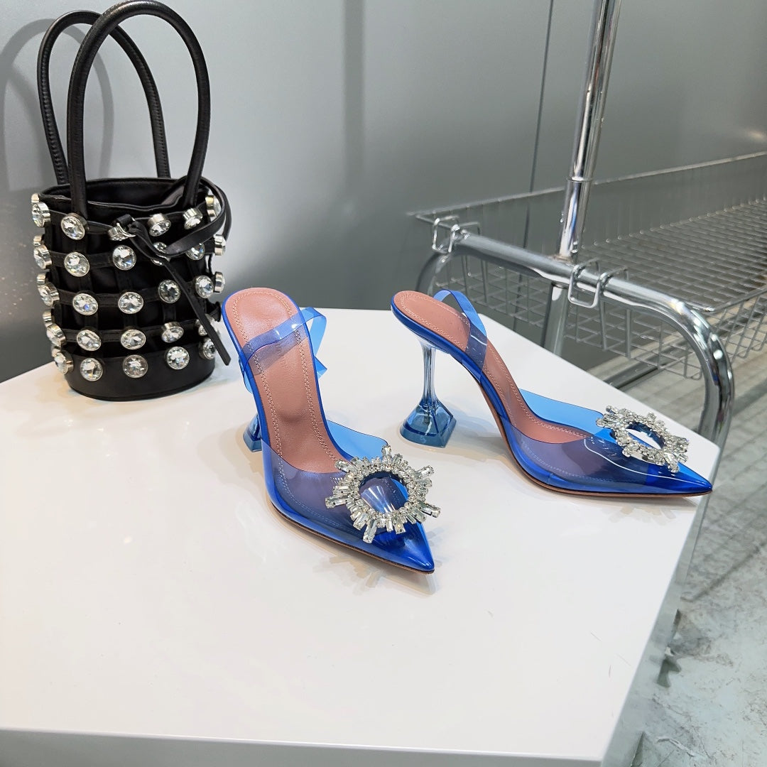 Amina & Muaddi 2025 Slingback PVC Sheepskin 505202