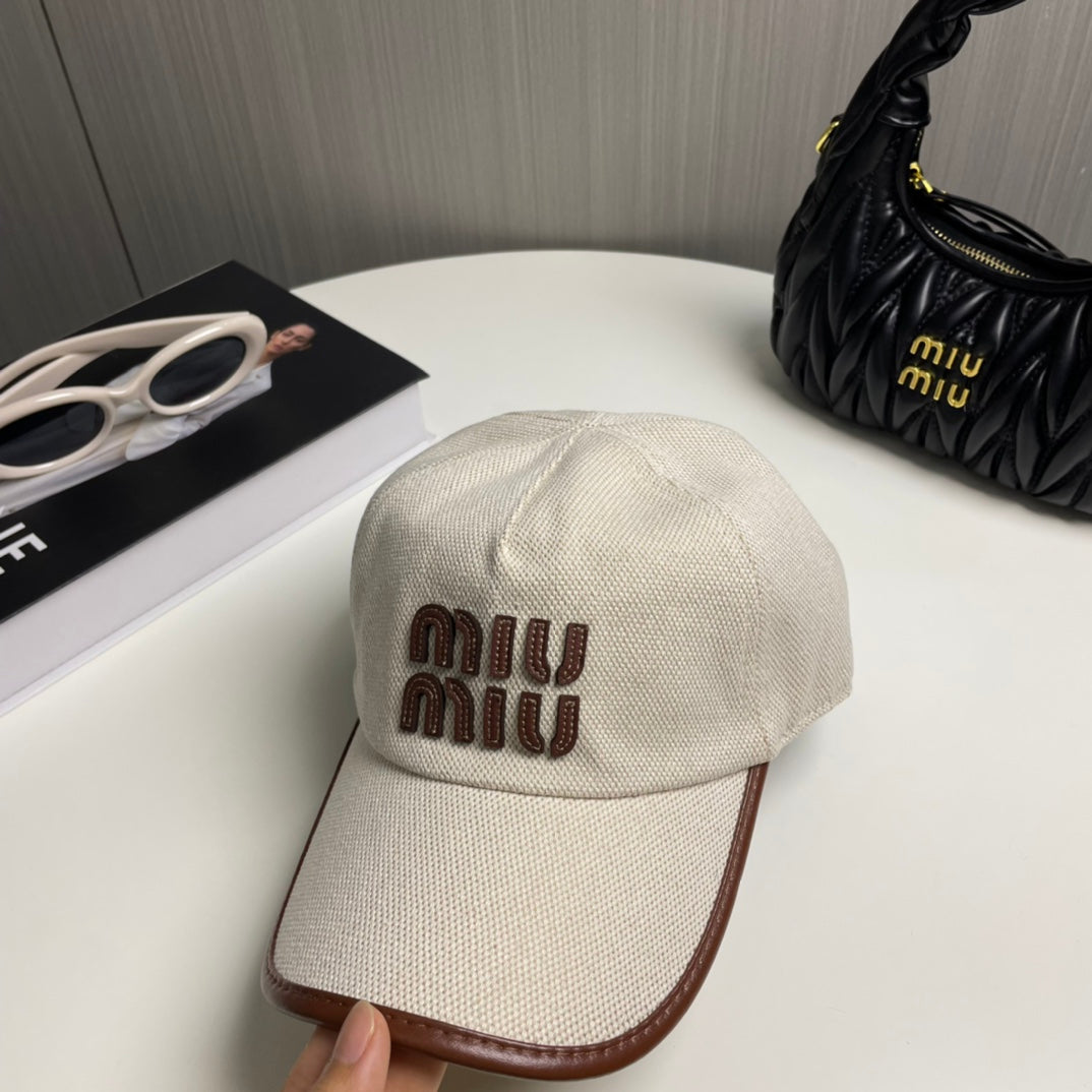 Miumiu Baseball Cap Cotton 250078