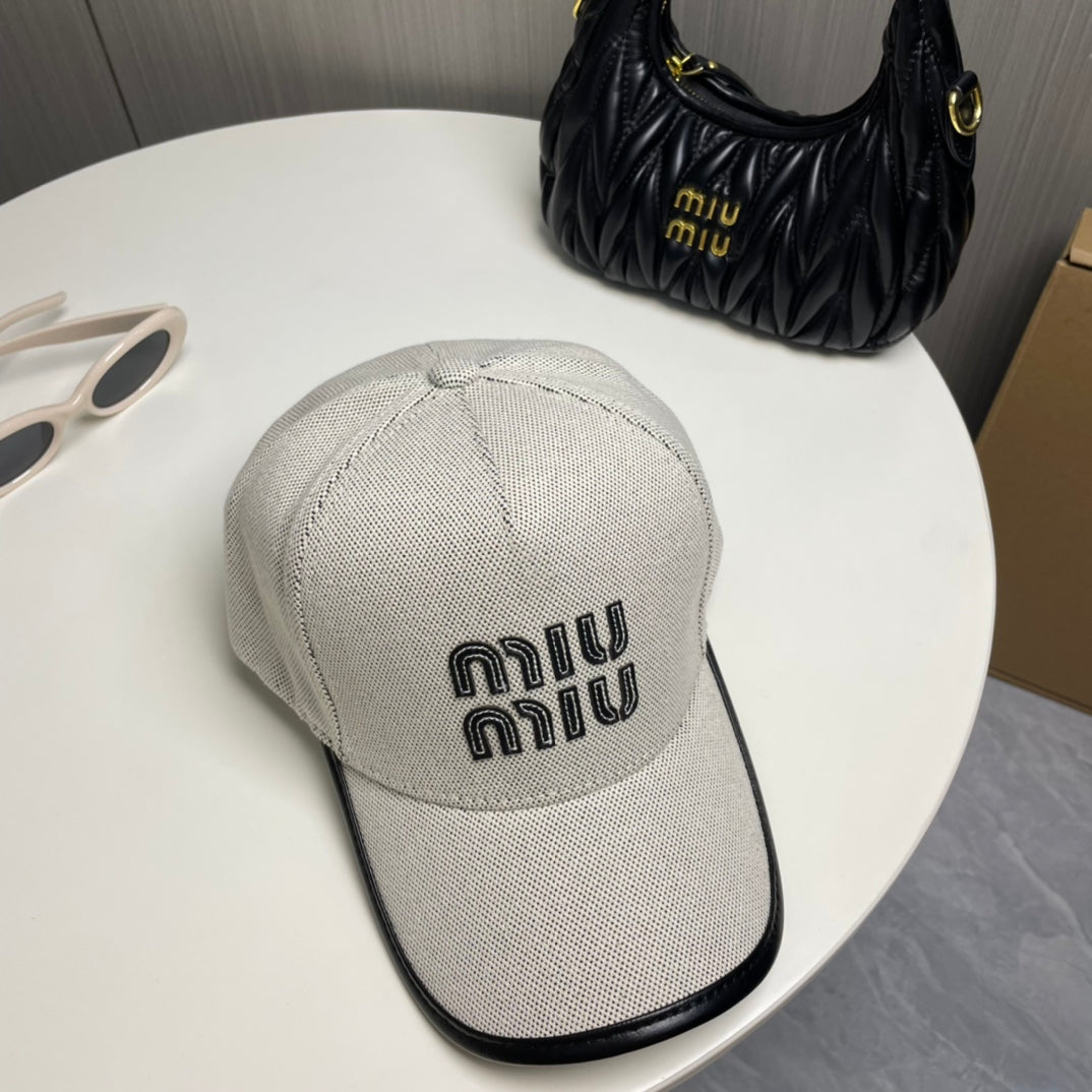 Miumiu Baseball Cap Cotton 250078