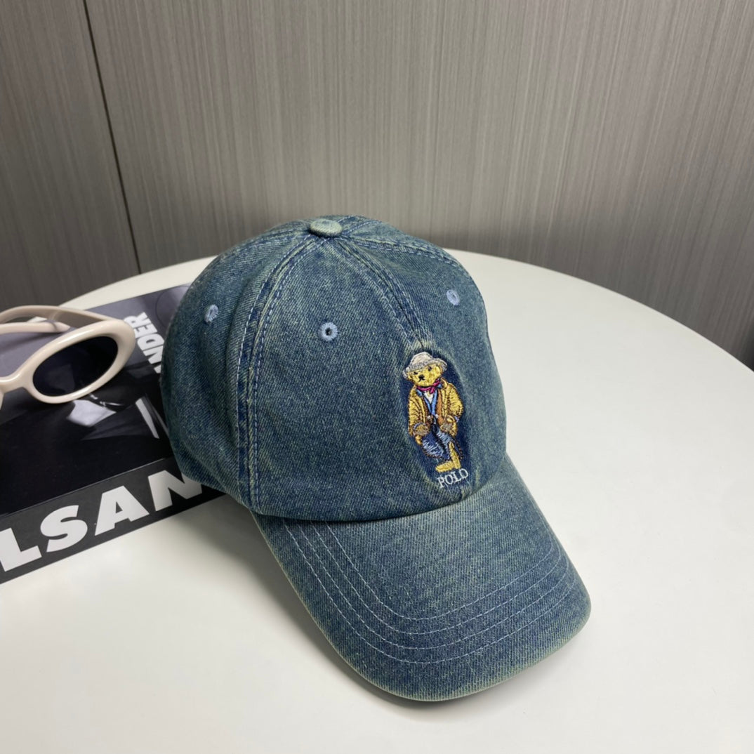 Ralph Lauren Denim Bear Baseball Cap 240657