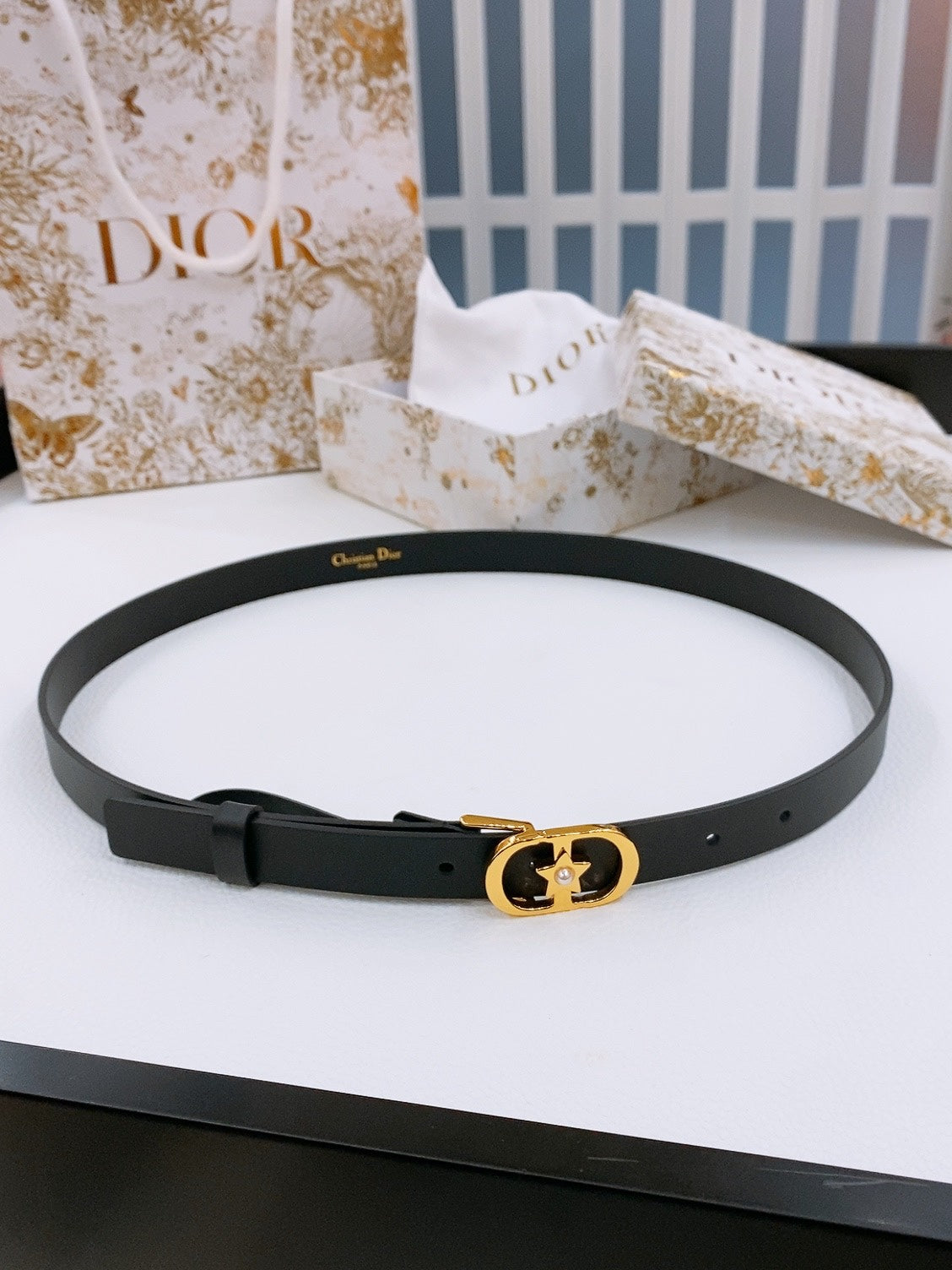 Dior Lucky 30 Montaigne Star CD Belt Cowhide 186319