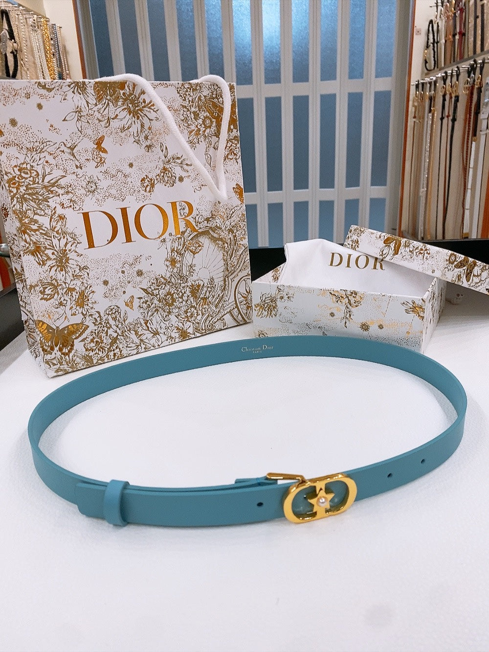 Dior Lucky 30 Montaigne Star CD Belt Cowhide 186319