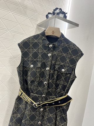 CD 25 Plaid Belt Dress  Polyester