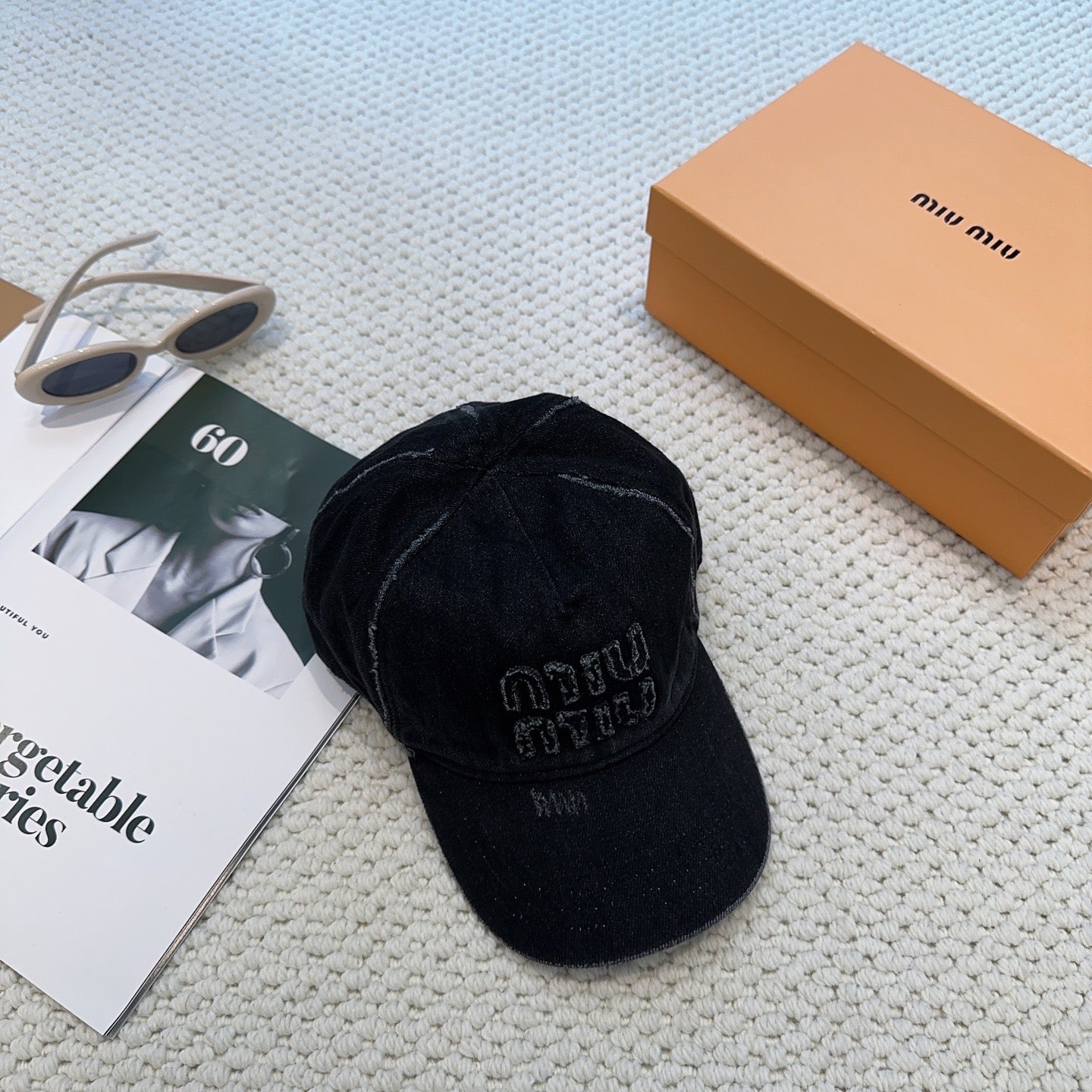 Miumiu Denim Baseball Cap 297667