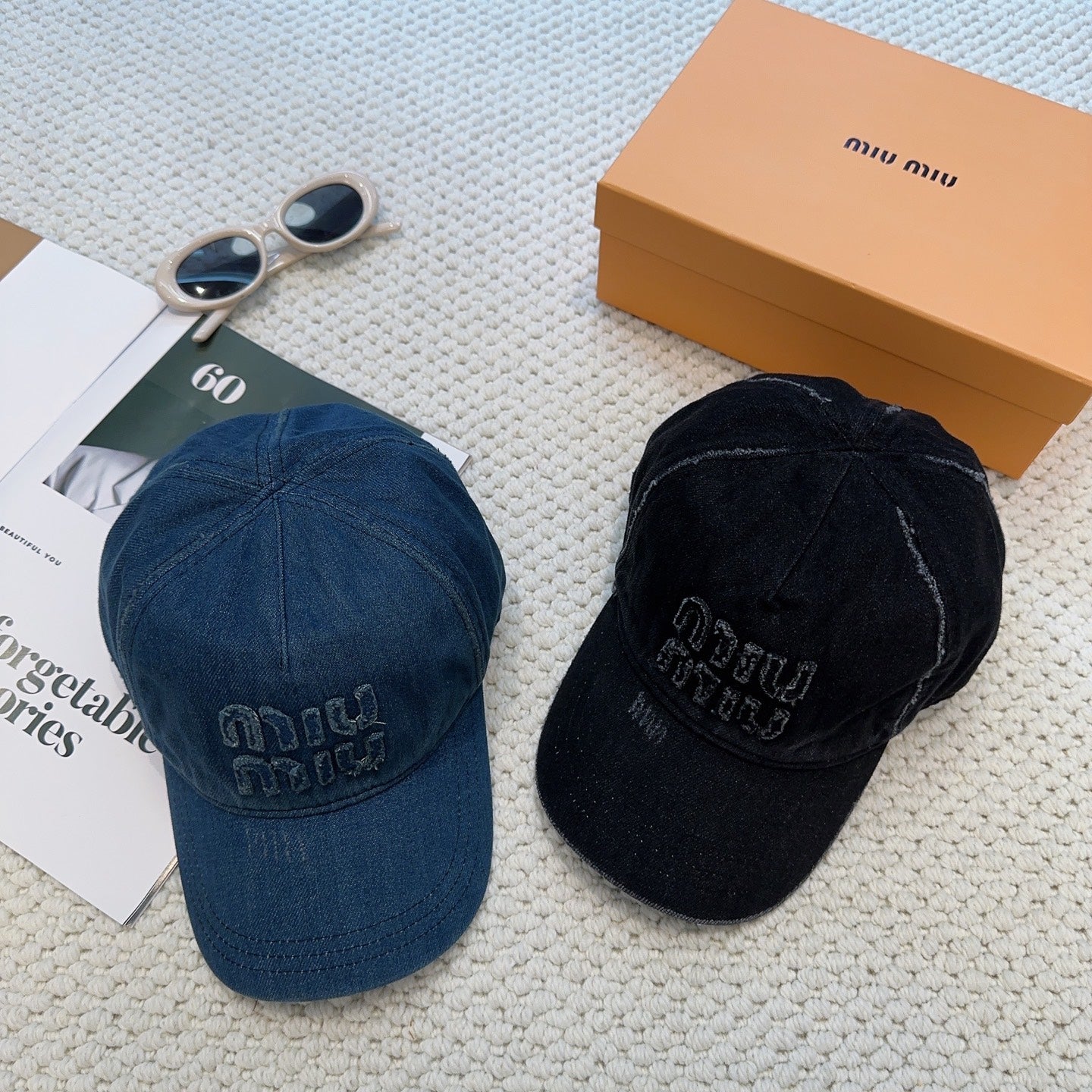 Miumiu Denim Baseball Cap 297667