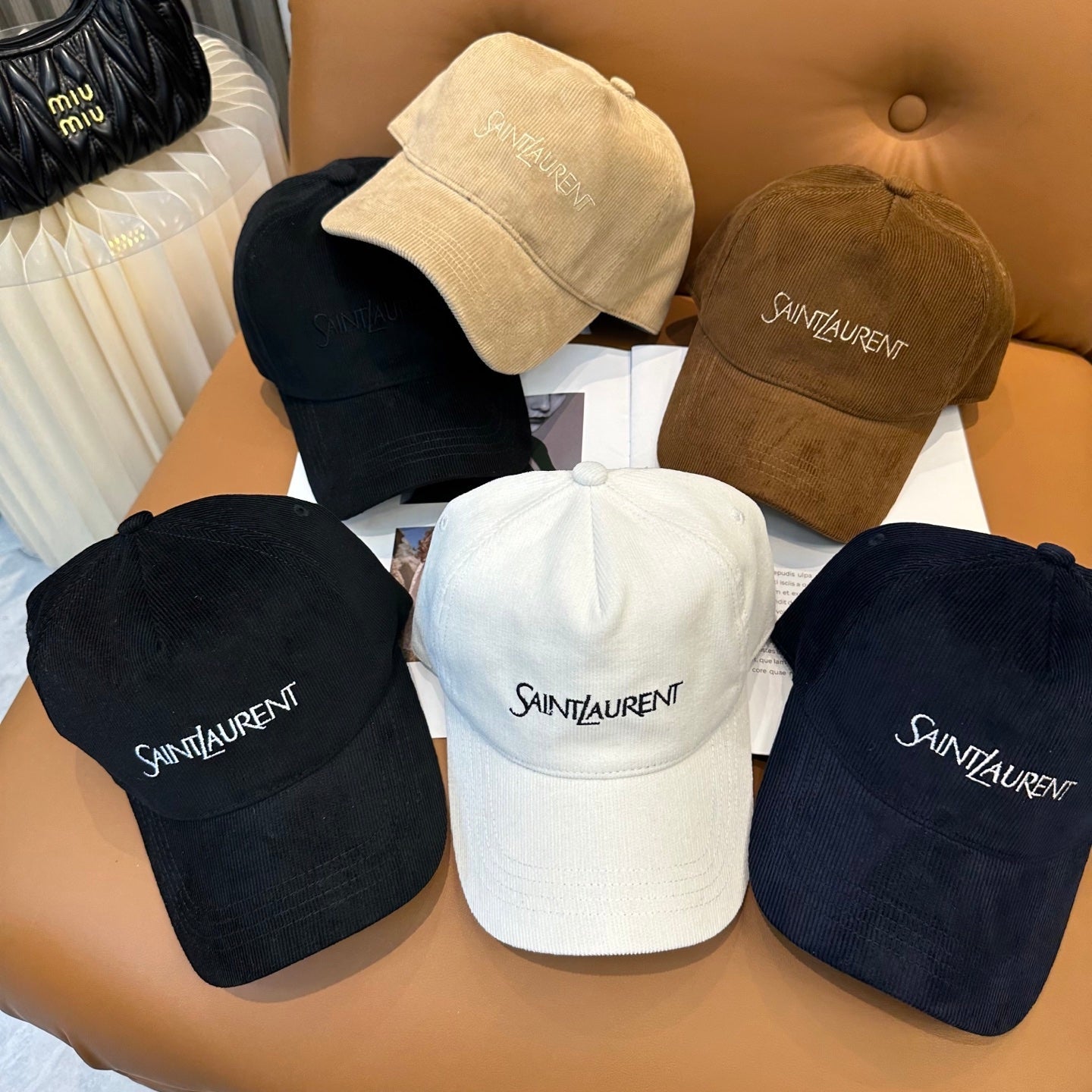 YSL Baseball Cap with Embroidered Letters 295318