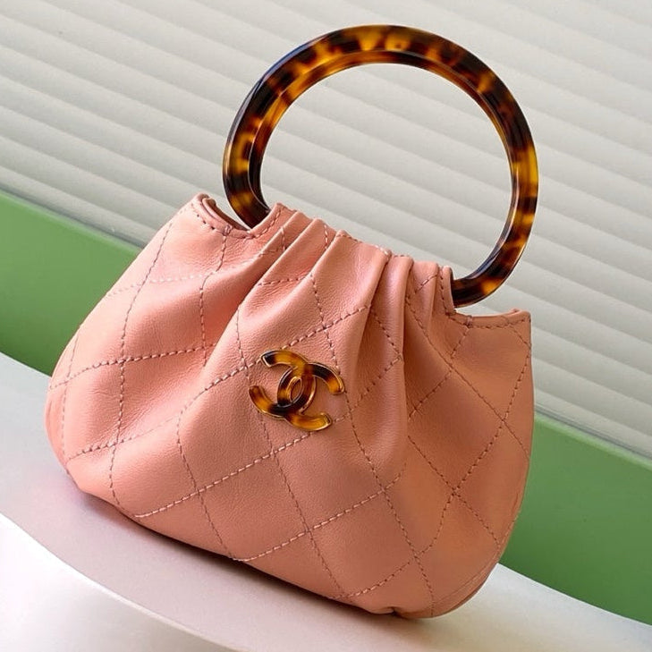 Chanel 2026 Mini Pouch 12cm Tortoiseshell Leather Effect Plexi