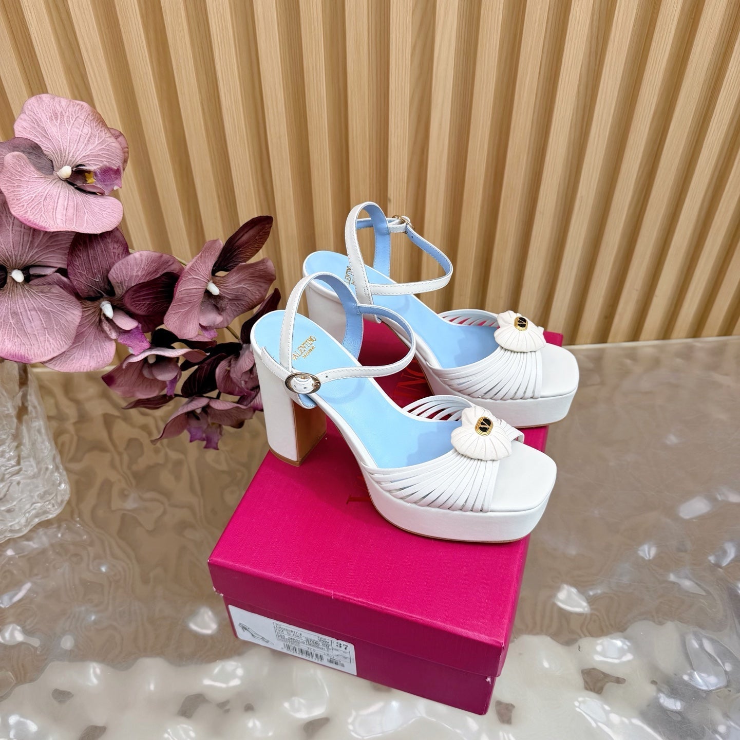 VT 26s Stiletto Platform Sandals Heart 100 Cowhide 702271