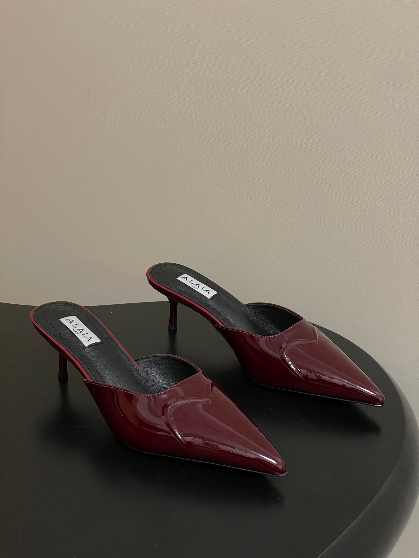 Alaia 2026 Mules 65mm Patent Leather 777413