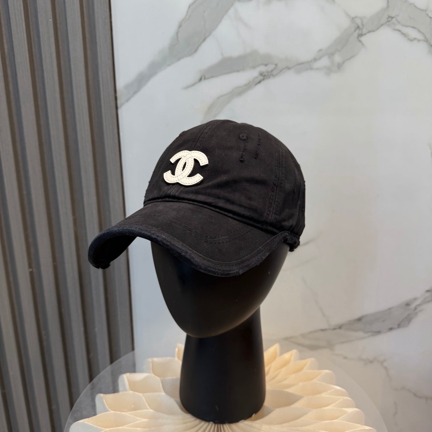 Chanel Logo Baseball Cap Cotton 323826