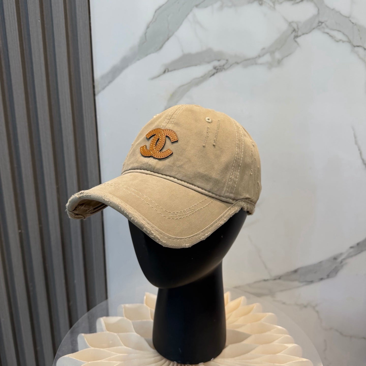Chanel Logo Baseball Cap Cotton 323826