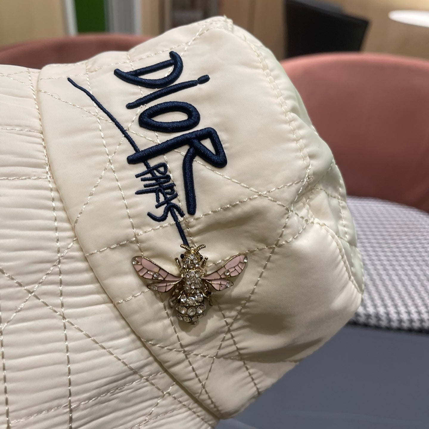 Dior Quilted Bucket Hat 221105