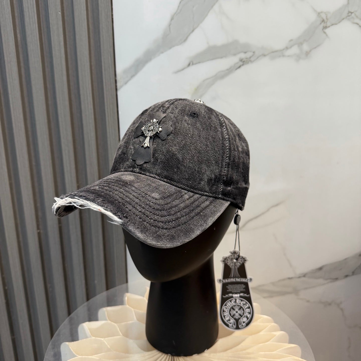Chrome Hearts Washed Denim Baseball Cap 249996