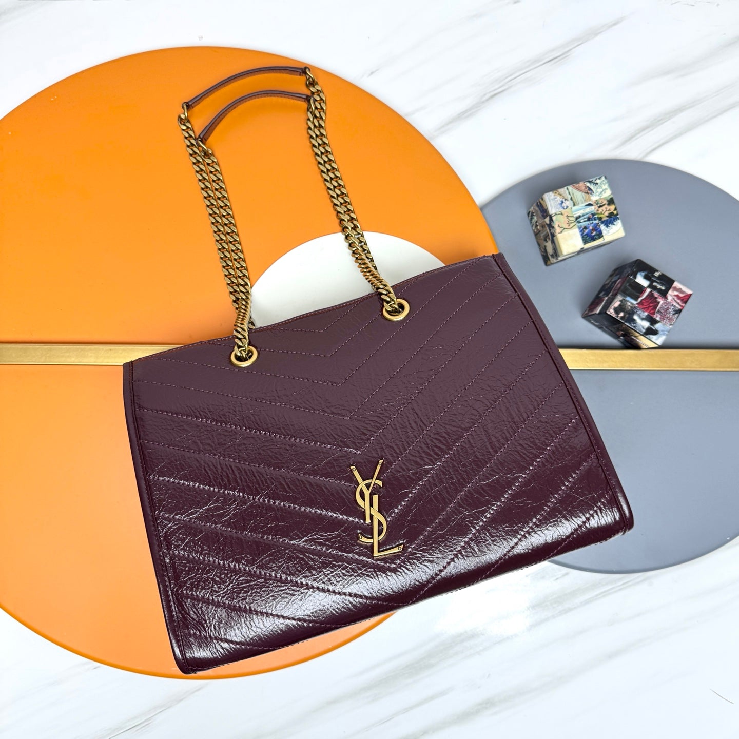 YSL 2026 Niki Large Shopping Bag 33cm And 25cm Calfskin