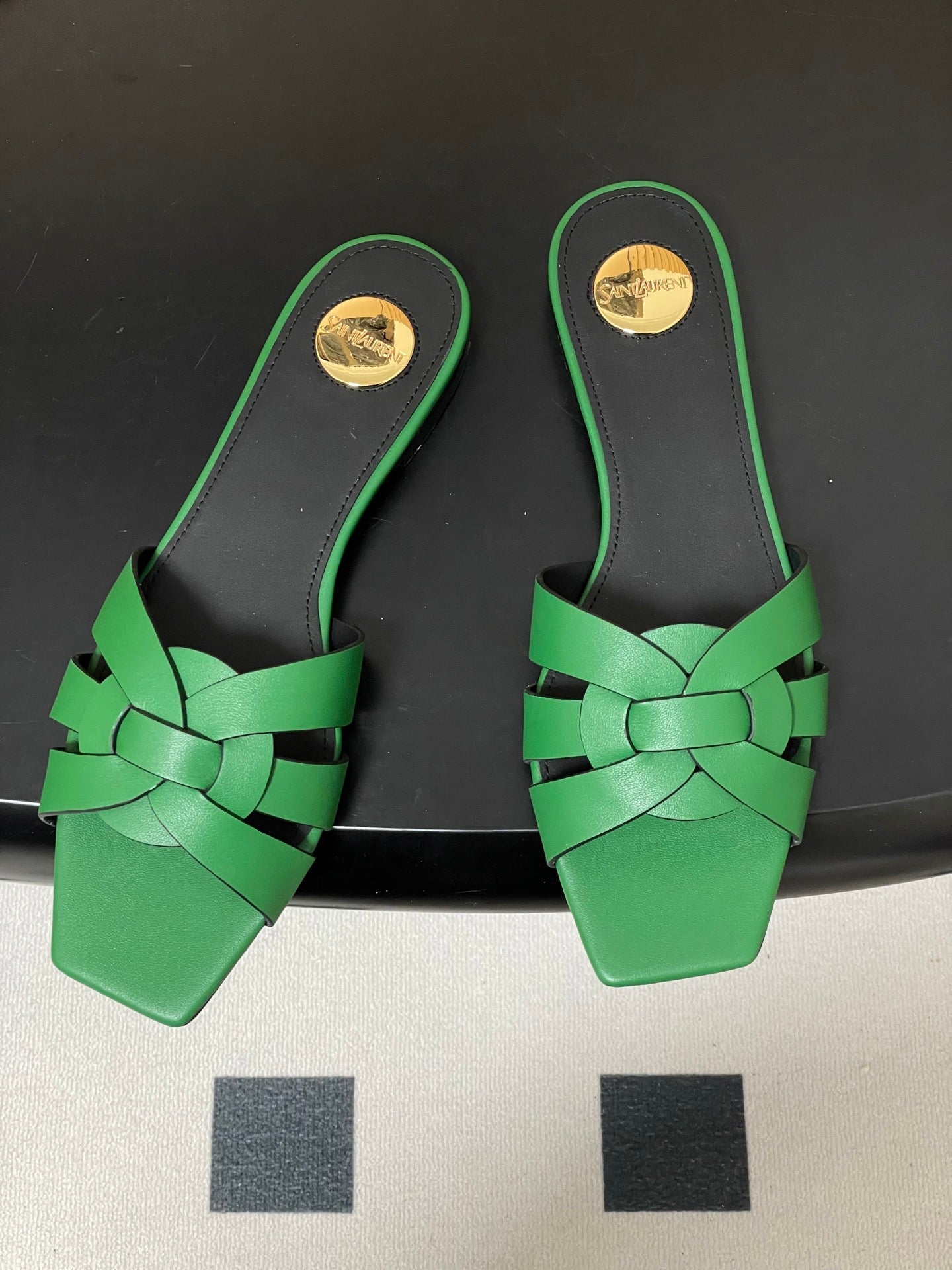 YSL 26ss Melody Stiletto Flat Slippers Calfskin