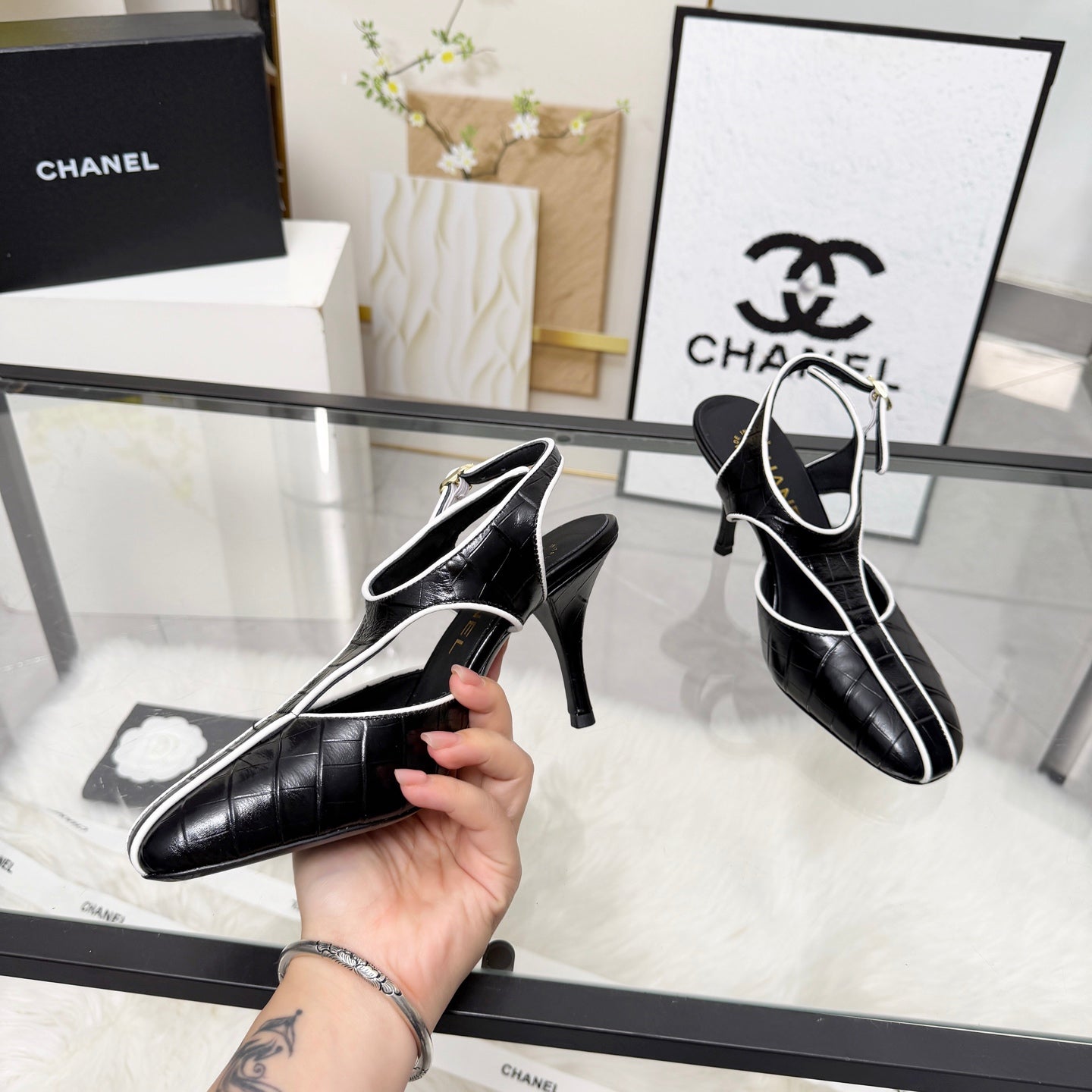 Chanel 2026 Slingback Pump 80mm Calfskin 183587