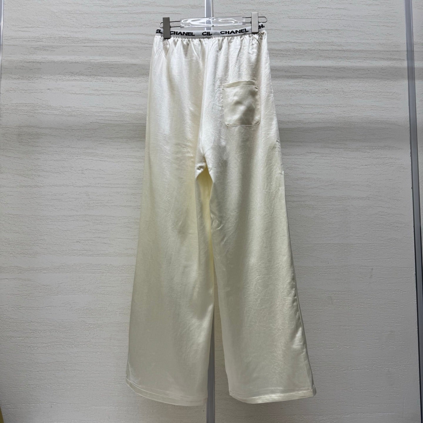 Chanel 2026 Waist Drawstring Acetate Casual Wide-Leg Pant Polyester 356793
