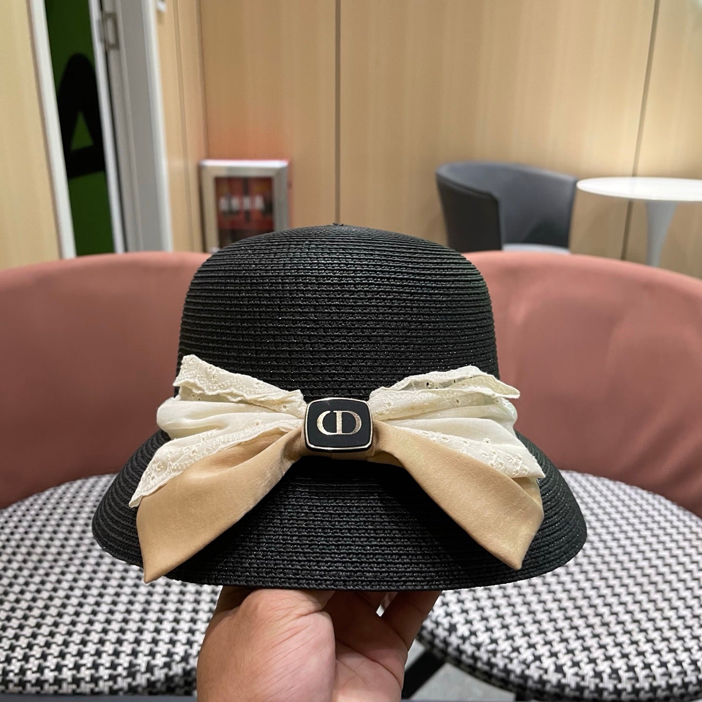 Dior Bow Pearl Hat 220997