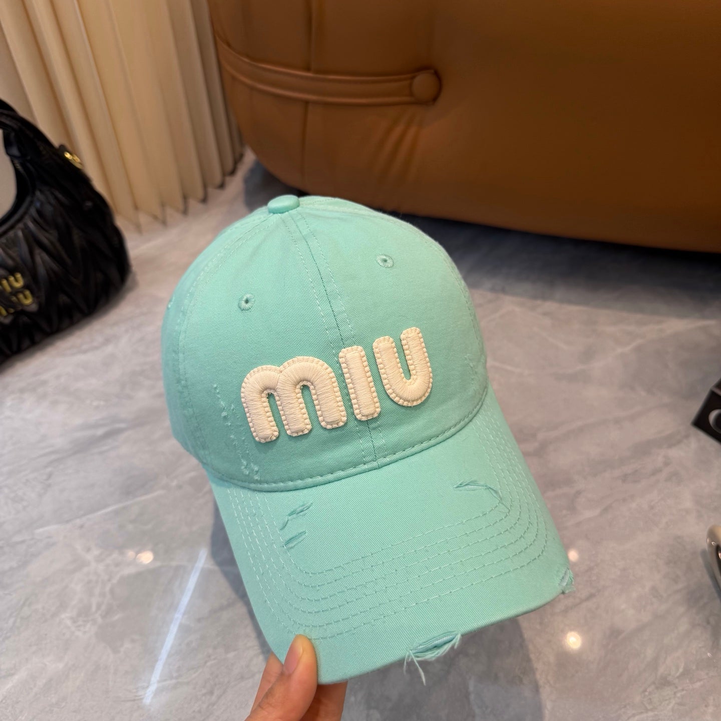 Miumiu Baseball Cap Cotton 280836