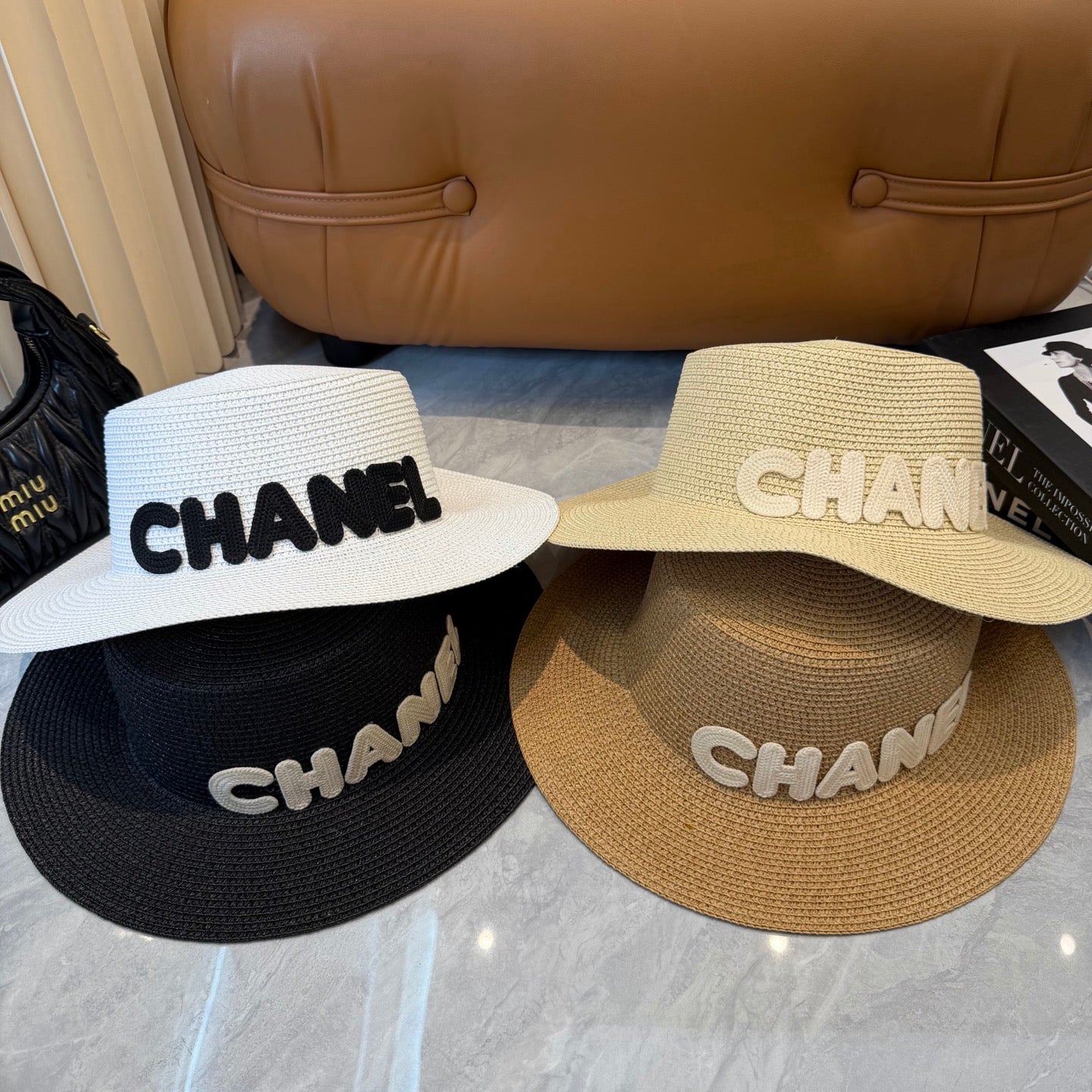 Chanel Logo Straw Hat 269010