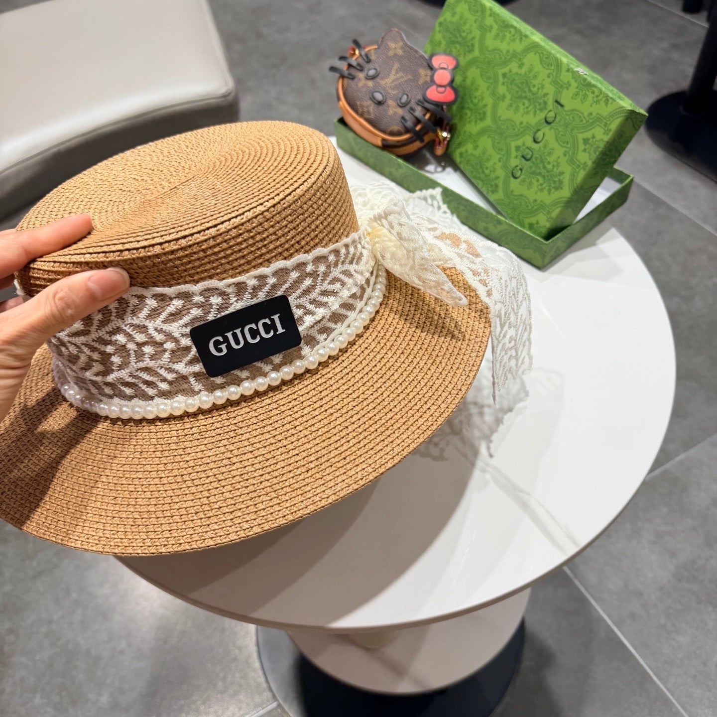 Gucci Pearl Sun Hat 219129