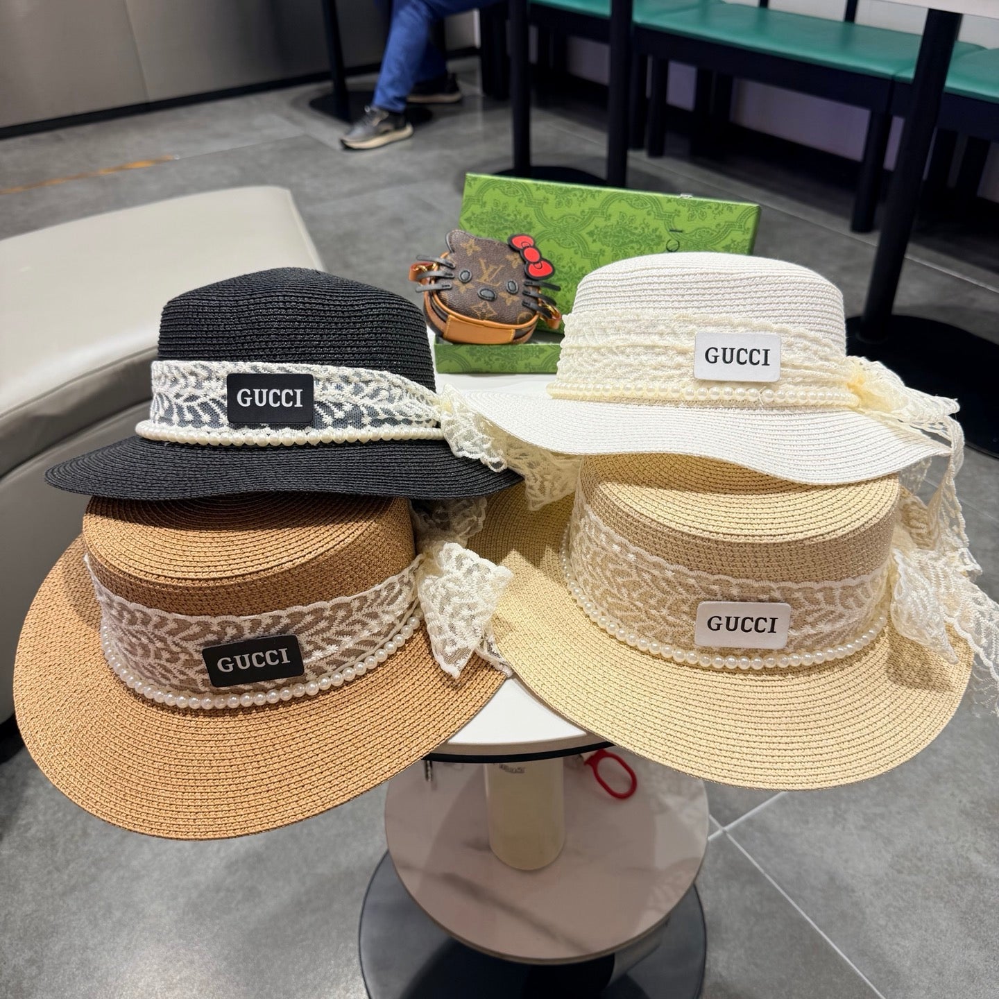 Gucci Pearl Sun Hat 219129