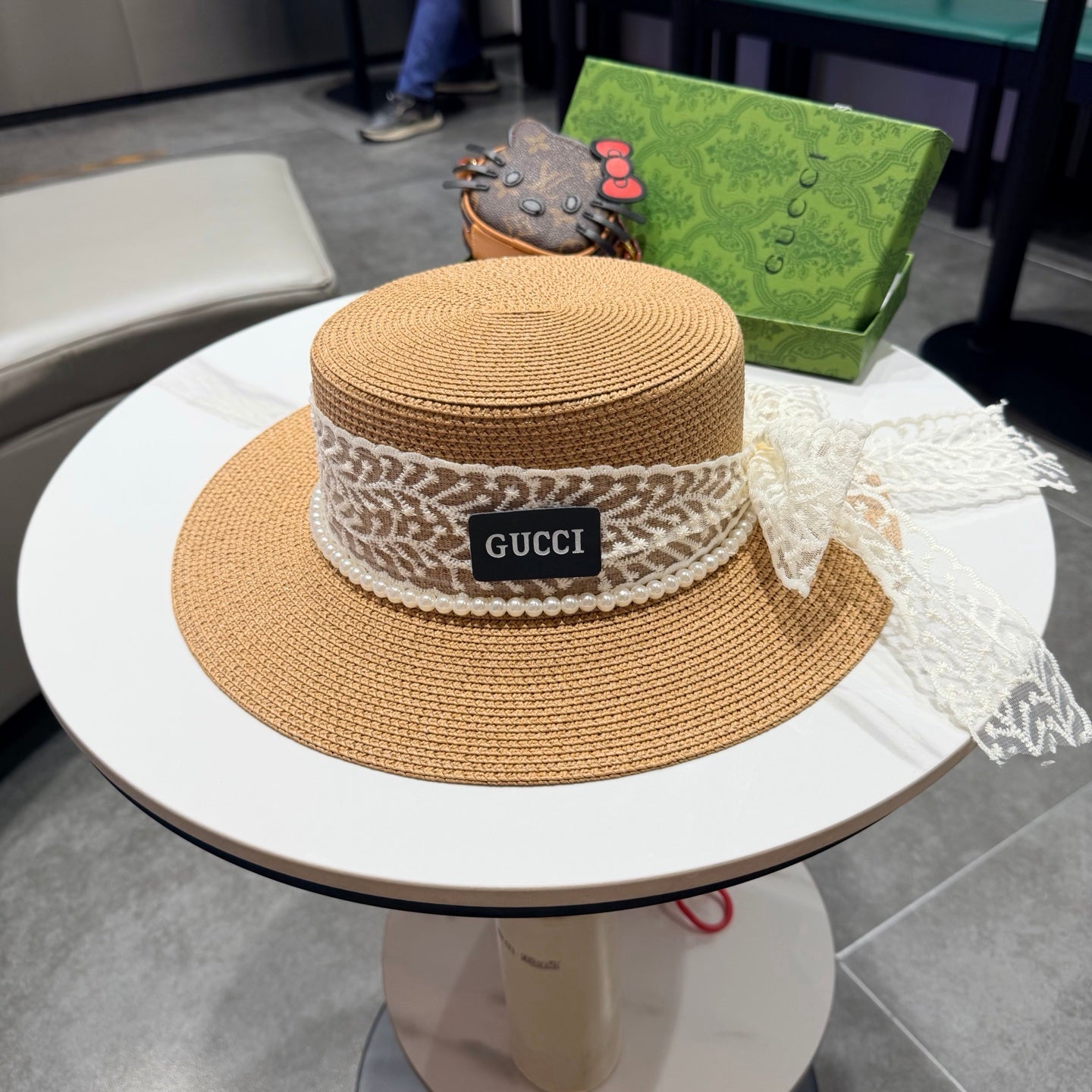 Gucci Pearl Sun Hat 219129