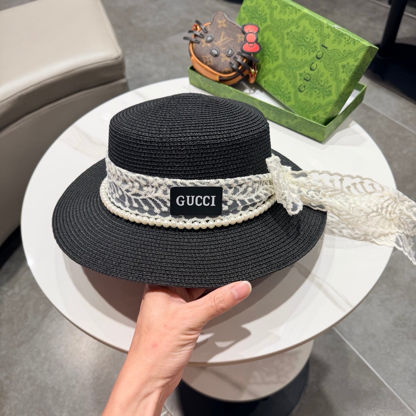 Gucci Pearl Sun Hat 219129
