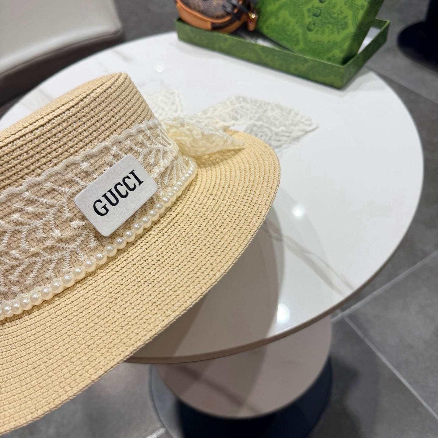Gucci Pearl Sun Hat 219129