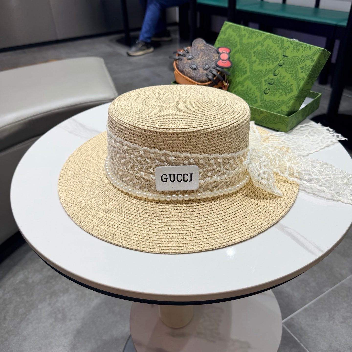 Gucci Pearl Sun Hat 219129