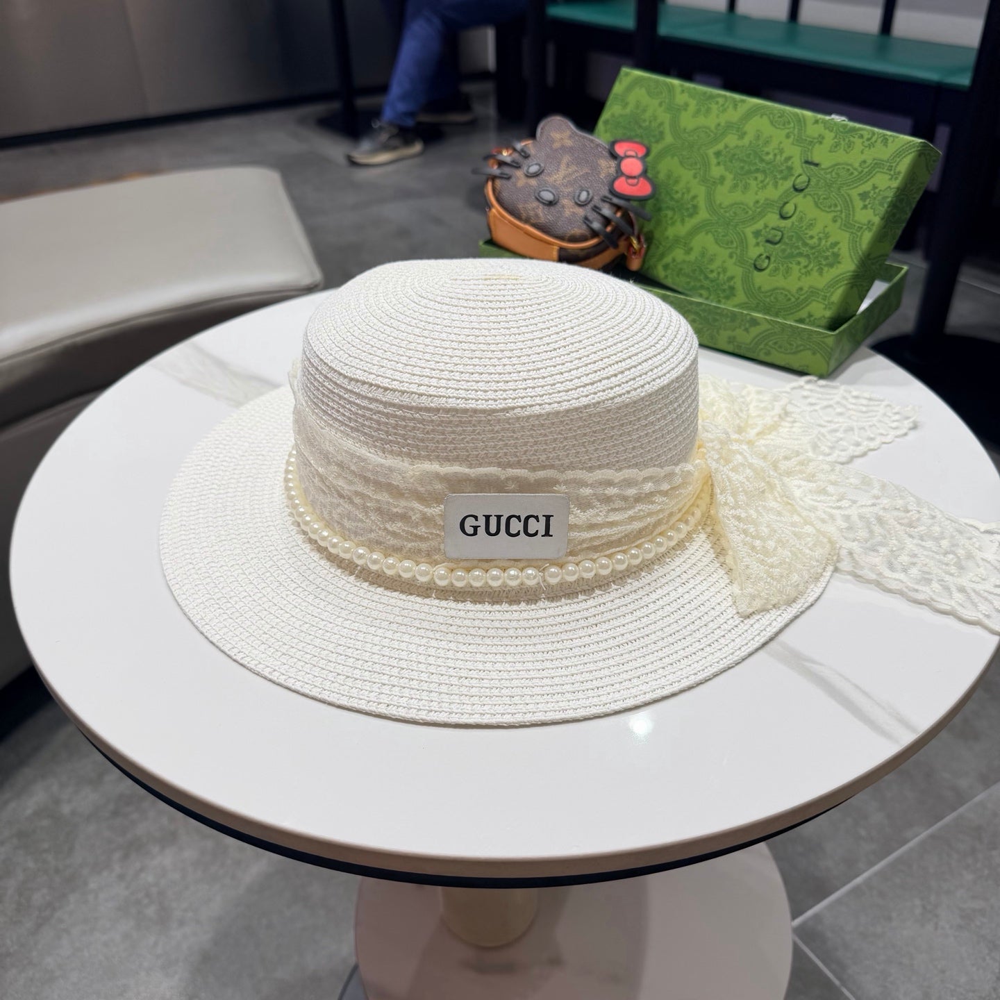 Gucci Pearl Sun Hat 219129