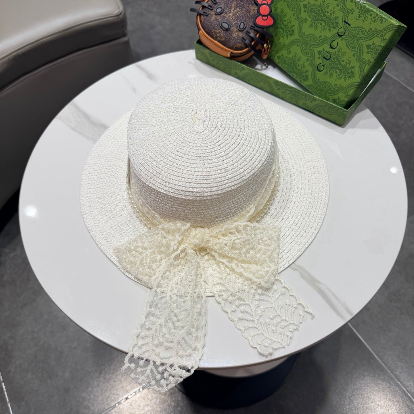 Gucci Pearl Sun Hat 219129