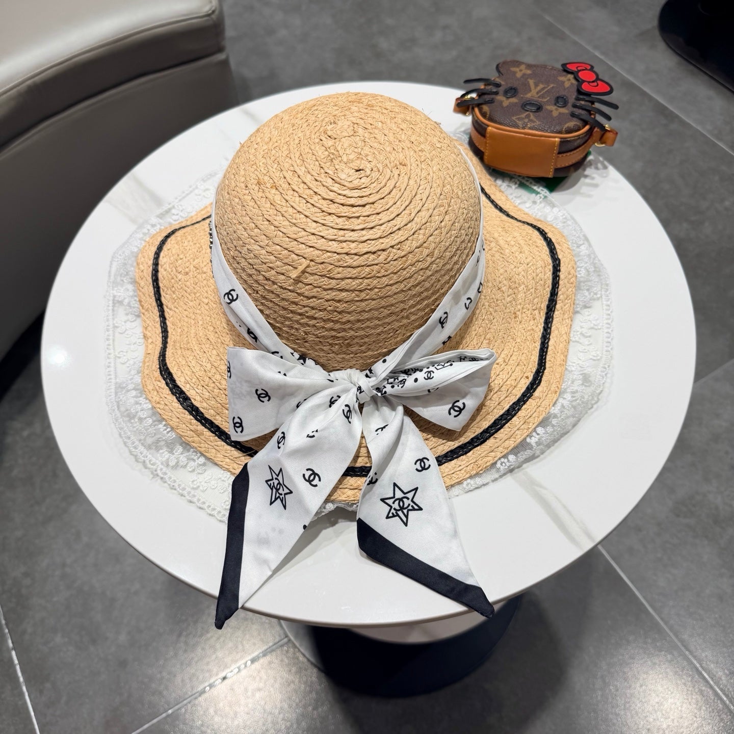 Chanel Sun Hat Raffia 219142