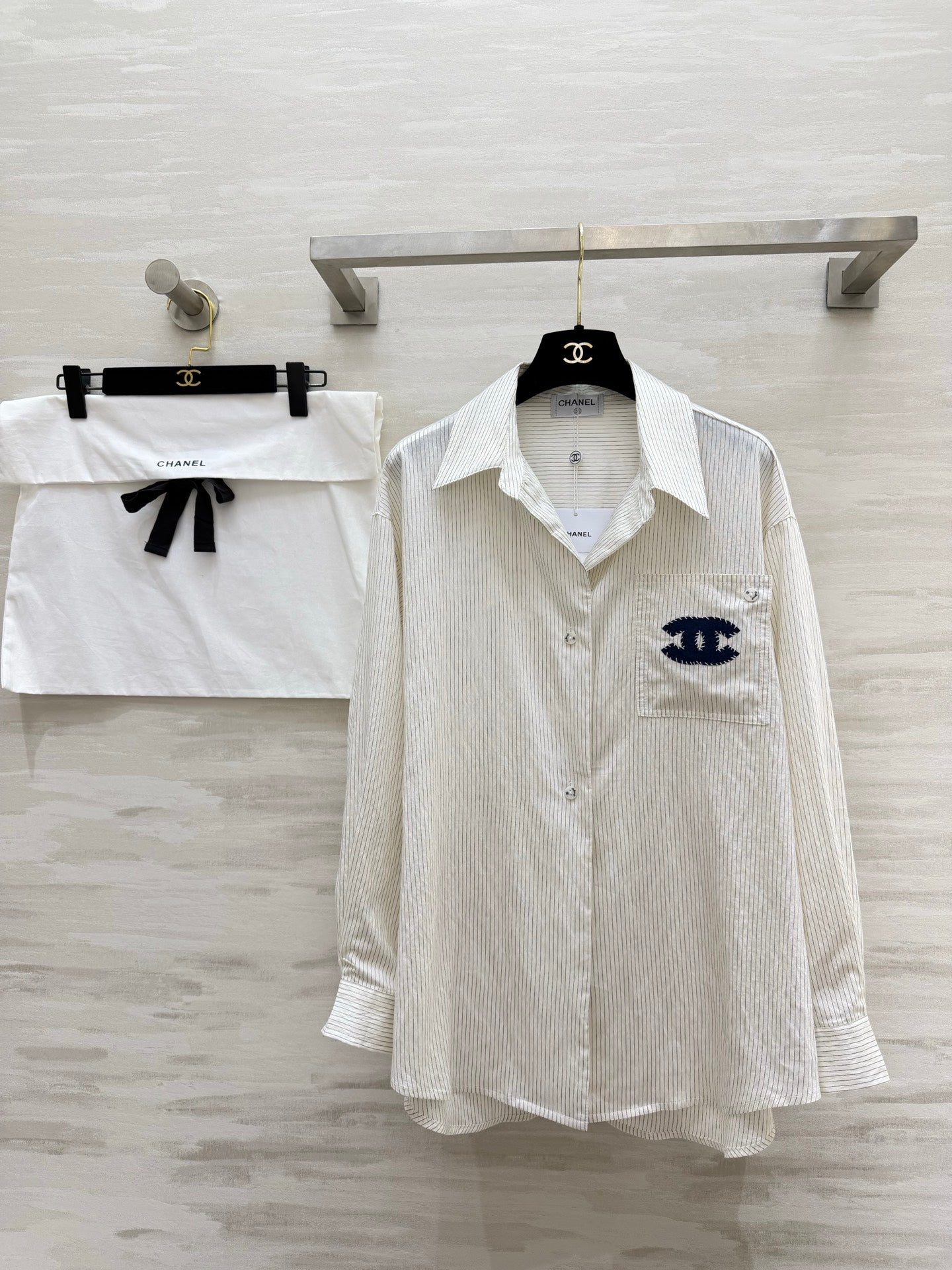 Chanel 2026 Striped Shirt Cotton 224355