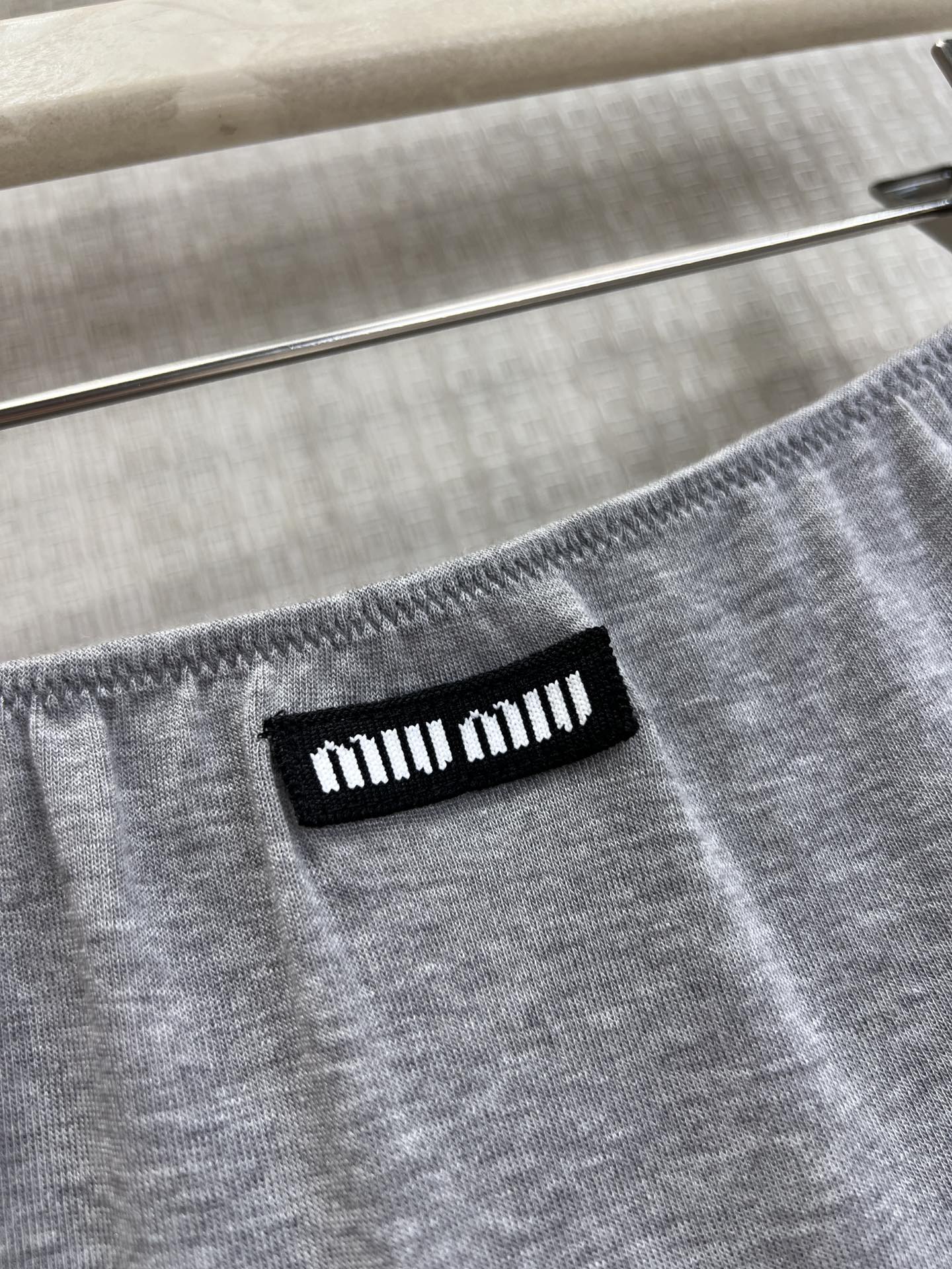 Miumiu 2026 Lace Set Grey White Cotton