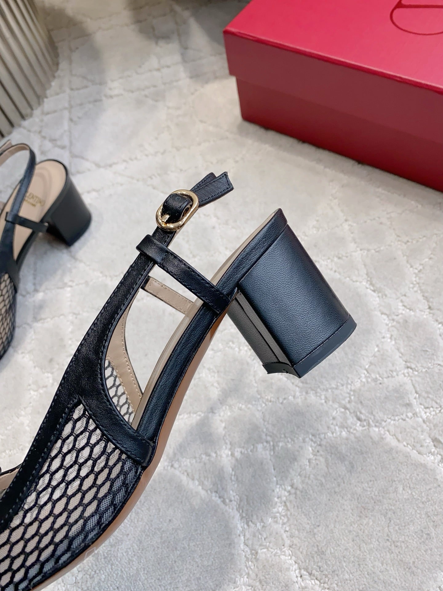 VT 26s Bow-tie Slingback 55 Mesh Calfskin