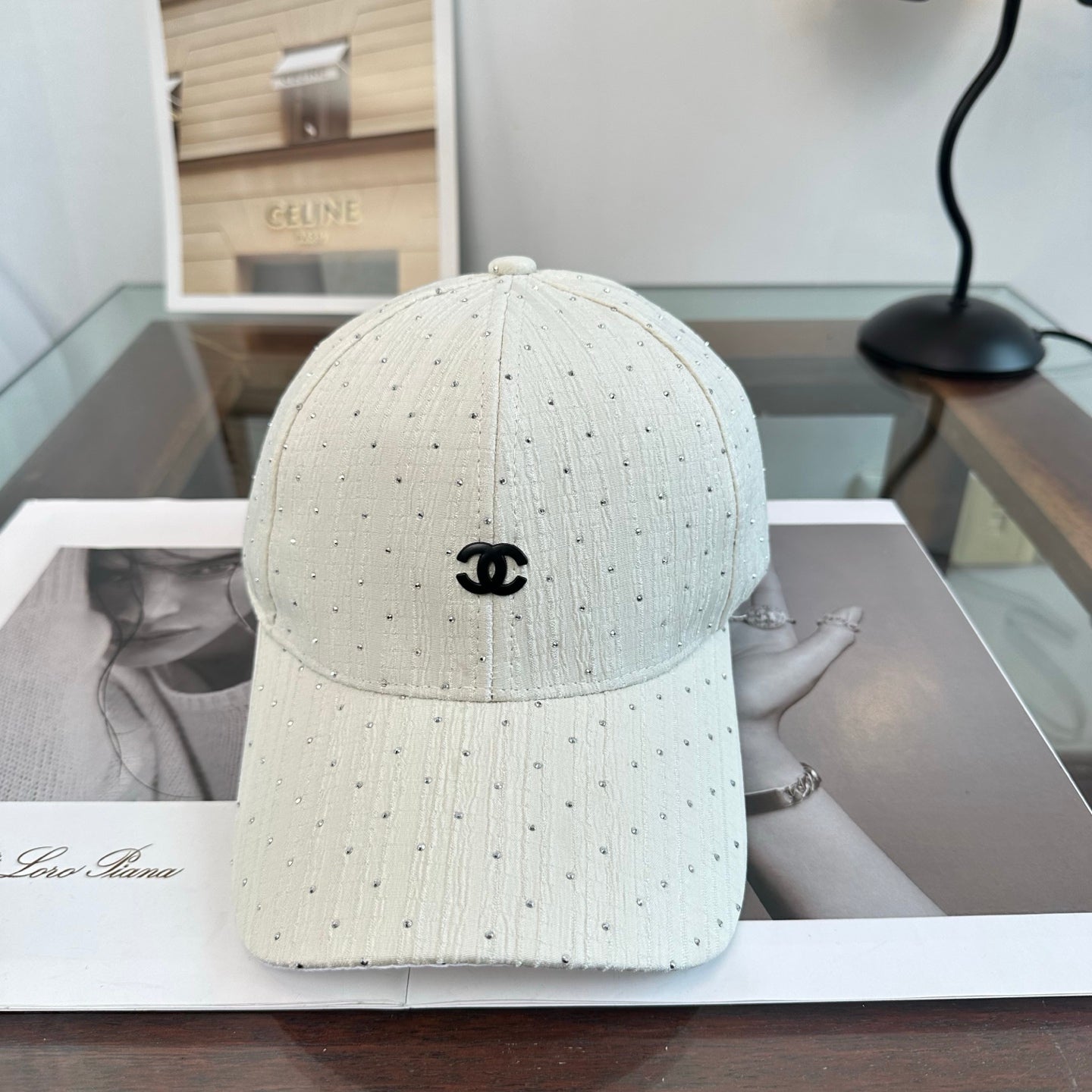 Chanel Rhinestone Baseball Cap 229112