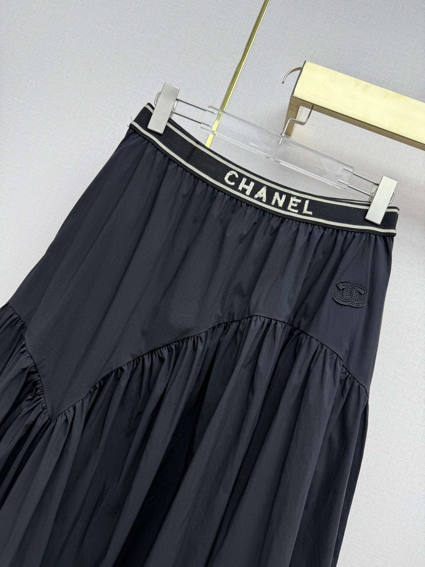 Chanel 2026 Elastic Waistband With Brand Midi Skirt Cotton 367700