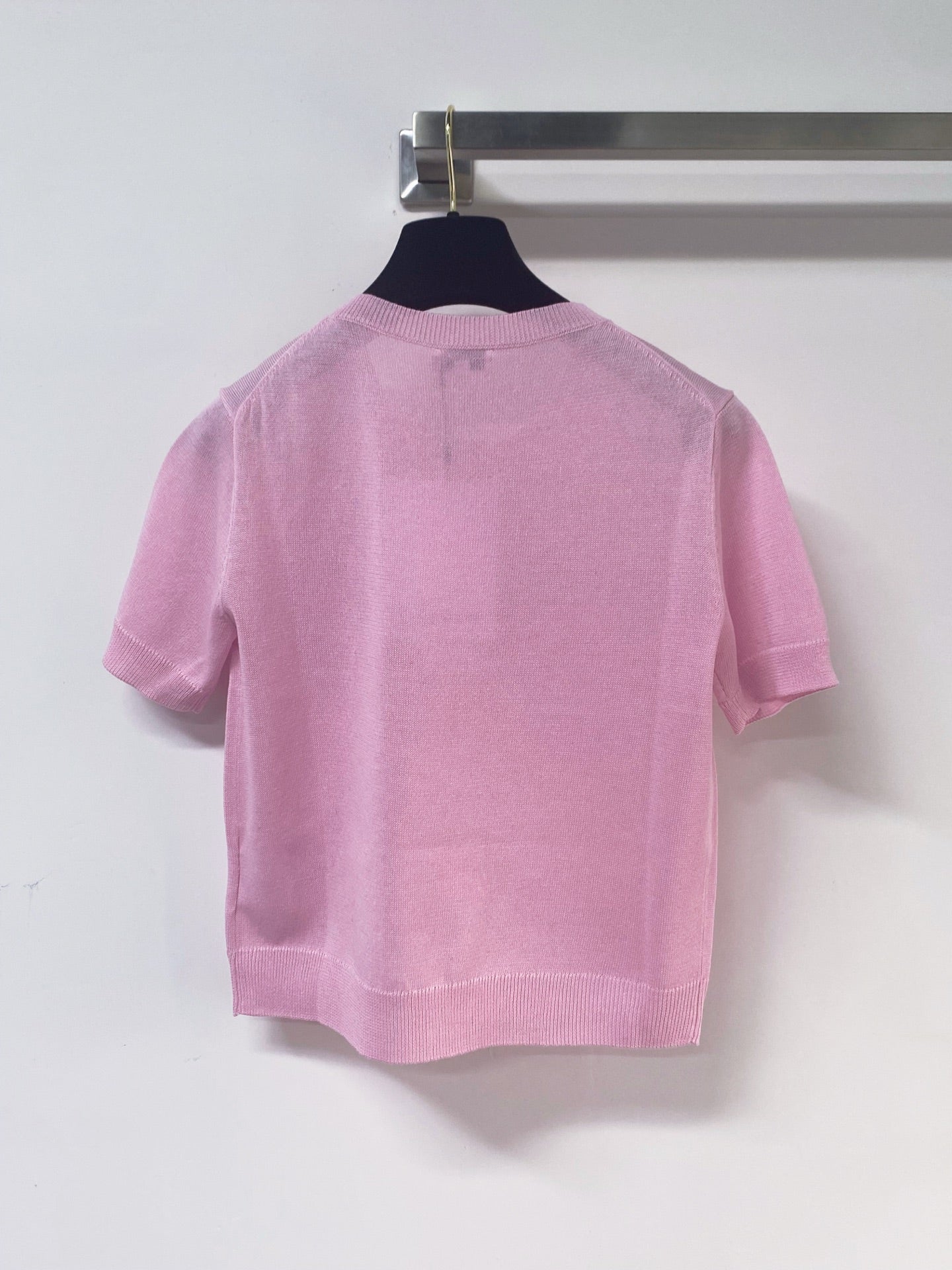 Chanel 2026 Short-sleeved Shirt White Pink Wool 268485