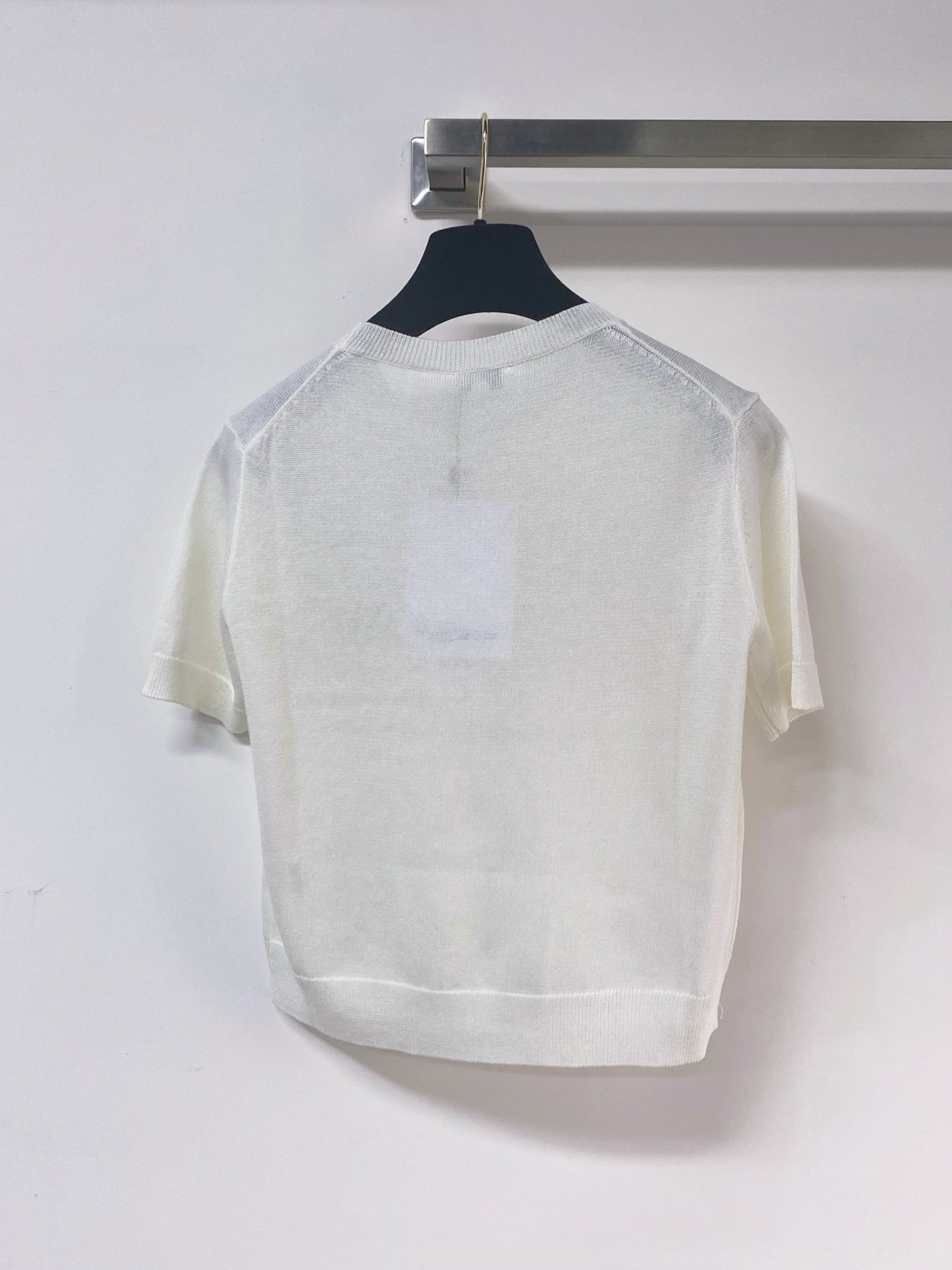 Chanel 2026 Short-sleeved Shirt White Pink Wool 268485
